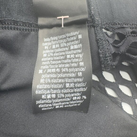 Victorias Secret Pink Ultimate Unlined Mesh Sports Bra Medium Black Racerback - Picture 6 of 6